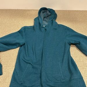 Turquoise, medium Champion hoodie.
